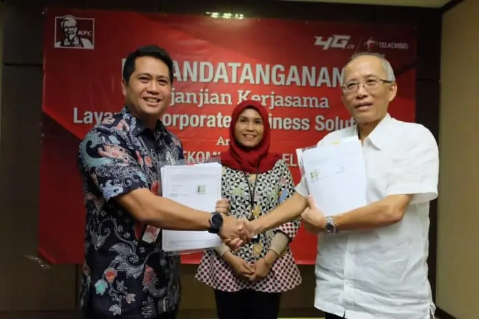 Telkomsel Garap Layanan Bisnis Waralaba KFC Telkomsel Garap Layanan Bisnis Waralaba KFC
