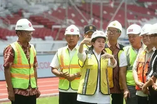 Menko PMK Puan Maharani Tinjau Pembangunan Kompleks GBK Menko PMK Puan Maharani Tinjau Pembangunan Kompleks GBK