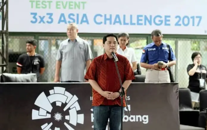 Erick Thohir Apresiasi Test Evet Perdana Basket 3x3 di Competition Venue GBK