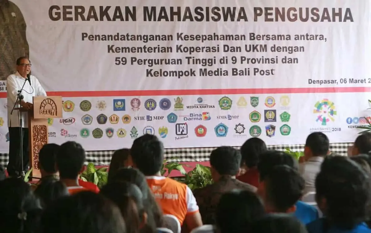 Gandeng 59 Perguruan Tinggi, Kemenkop Luncurkan Gerakan Mahasiswa Pengusaha