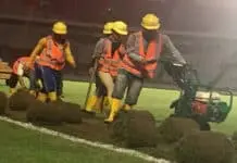 Rumput Stadion Utama Gelora Bung Karno Mulai Dipindahkan Rumput Stadion Utama Gelora Bung Karno Mulai Dipindahkan