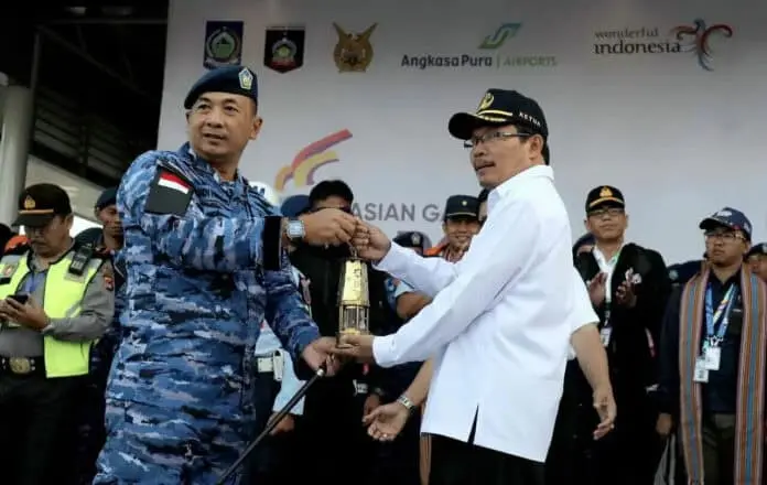 Kirab Obor Asian Games 2018 Tiba di Pulau Seribu Masjid, Lombok