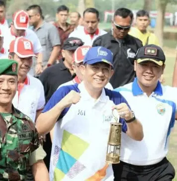 Tarian Sekapur Sirih Sambut Kirab Obor Asian Games di Jambi
