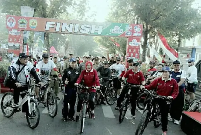 Membludak Peserta Sepeda Nusantara Grobogan