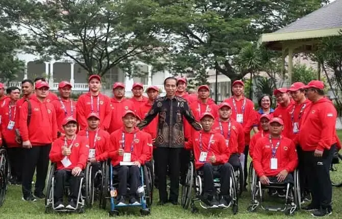 Presiden Jokowi Lepas Kontingen Asian Para Games Indonesia Presiden Jokowi Lepas Kontingen Asian Para Games Indonesia