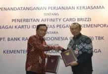 Kemenpora Gandeng BRI Terbitkan Afinity Card Brizzi untuk Kartu Pegawai