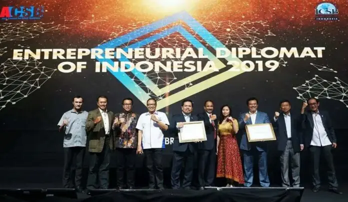 ICSB Beri Penghargaan Entrepreneurial Diplomat of Indonesia Award 2019