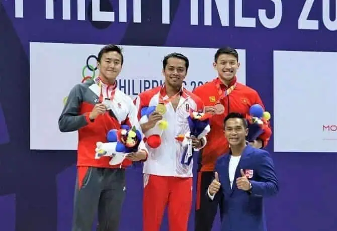 Disaksikan Langsung Ketum PB PRSI, Siman Sudartawa Pertahankan Emas SEA Games 2019 Disaksikan Langsung Ketum PB PRSI, Siman Sudartawa Pertahankan Emas SEA Games 2019