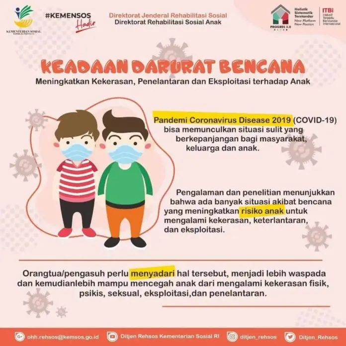 UNICEF dan Kemensos Keluarkan Pedoman Agar Anak Tidak Menjadi Korban Kekerasan Ditengan Pandemi Covid-19 UNICEF dan Kemensos Keluarkan Pedoman Agar Anak Tidak Menjadi Korban Kekerasan Ditengan Pandemi Covid-19
