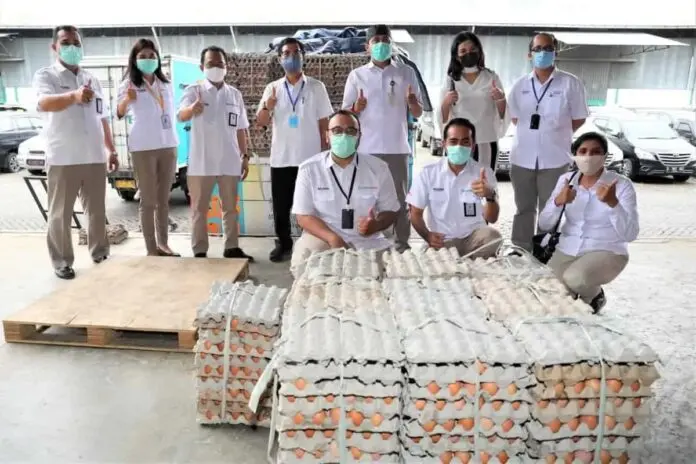 Program Warung Tetangga, Berdikari dan BGR Logistics Distribusikan 5.040 kg Telur