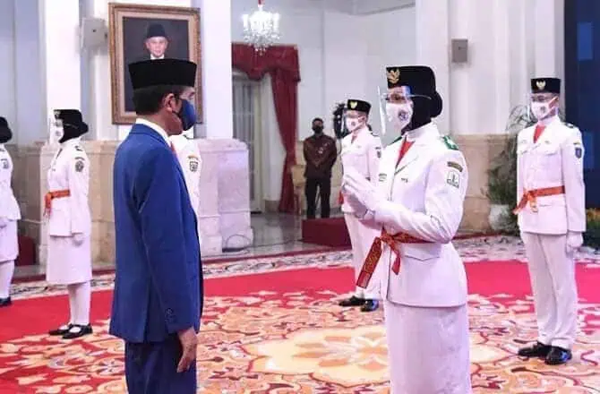 Presiden Jokowi Kukuhkan Anggota Paskibraka 2020