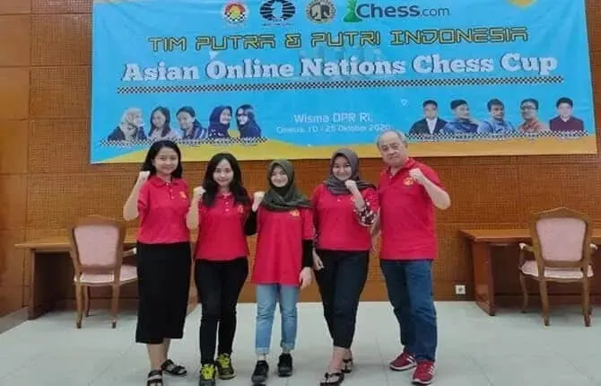 Buat Kejutan, Tim Putri Indonesia Jumpa India di Final Asian Online Nation Chess Cup 2020