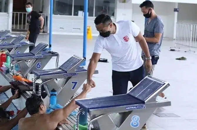 Ketum PB PRSI Anindya Bakrie Tinjau Pelatnas Olimpiade