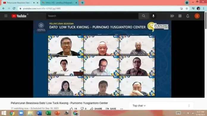 Peluncuran Beasiswa Dato' Dr. Low Tuck Kwong-Purnomo Yusgiantoro Center Untuk Mahasiswa Universitas Gadjah Mada
