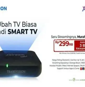 Transvision Xstream Seru, Ubah TV Biasa ke Smart TV Transvision Xstream Seru, Ubah TV Biasa ke Smart TV