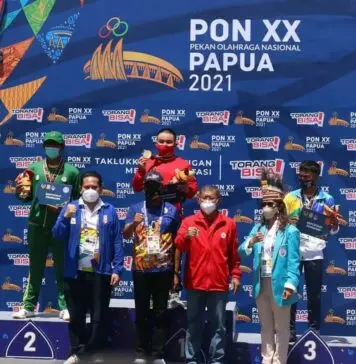 DKI dan Jatim Berbagi Emas, Renang Perairan Terbuka 5KM PON XX Papua DKI dan Jatim Berbagi Emas, Renang Perairan Terbuka 5KM PON XX Papua