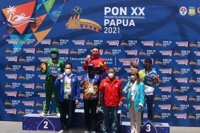 DKI dan Jatim Berbagi Emas,  Renang Perairan Terbuka 5KM PON XX Papua