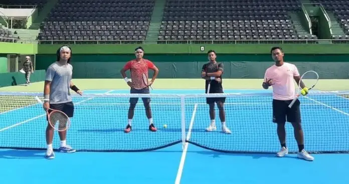 Davis Cup Play Off Grup ll Indonesia vs Venezuela :  M. Rifqi Fitriadi, Single Pertama