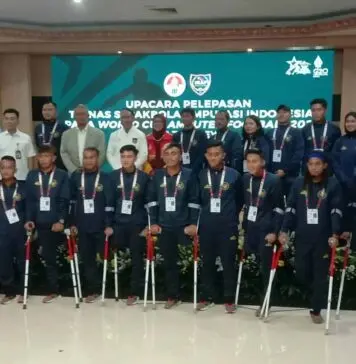 Menpora Lepas Timnas Sepakbola Amputasi Indonesia ke World Cup Amputee Football 2022 di Turki Menpora Lepas Timnas Sepakbola Amputasi Indonesia ke World Cup Amputee Football 2022 di Turki