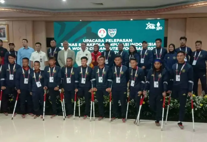 Menpora Lepas Timnas Sepakbola Amputasi Indonesia ke World Cup Amputee Football 2022 di Turki Menpora Lepas Timnas Sepakbola Amputasi Indonesia ke World Cup Amputee Football 2022 di Turki