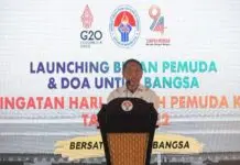 Menpora Launching Logo Hari Sumpah Pemuda dan Bulan Pemuda Tahun 2022.