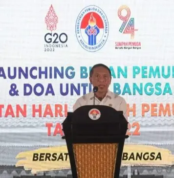 Menpora Launching Logo Hari Sumpah Pemuda dan Bulan Pemuda Tahun 2022.