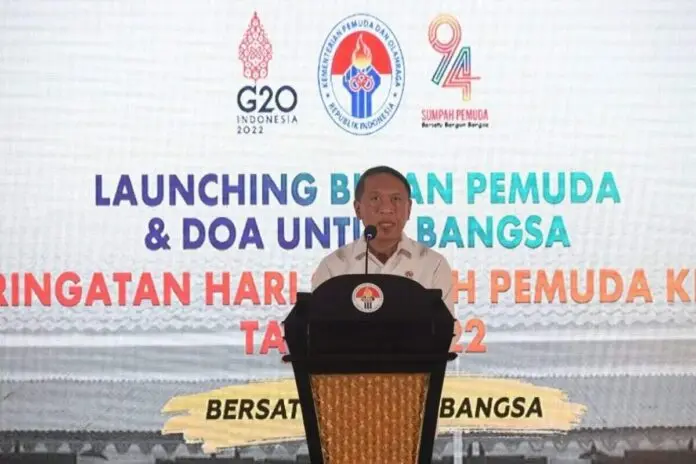 2160Menpora-Amali-Pimpin-Doa-dan-Heningkan-Cipta-untuk-Korban-Kanjuruhan-Saat-Launching-Logo-Sumpah-Pemuda-dan-Bulan-Pemuda-2022
