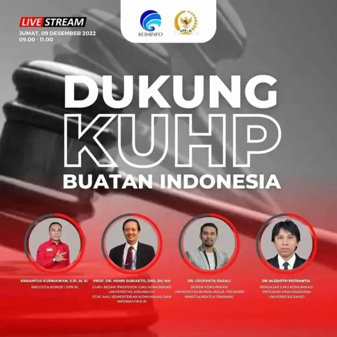 Komisi I DPR Nilai KUHP Baru Berorientasi Pada Kebijakan Komisi I DPR Nilai KUHP Baru Berorientasi Pada Kebijakan
