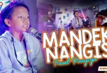Lirik Lagu Mandek Nangis - Farel Prayoga