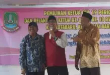 Lurah Kotabaru Bekasi Barat Apresiasi Pemilihan Ketua RW 19 Lurah Kotabaru Bekasi Barat Apresiasi Pemilihan Ketua RW 19
