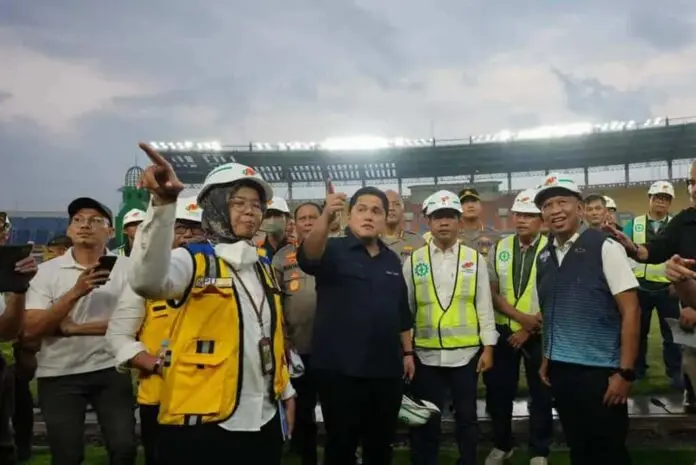Drainase dan Rumput Si Jalak Harupat Beres, Erick Thohir Dorong agar Lolos Verifikasi Drainase dan Rumput Si Jalak Harupat Beres, Erick Thohir Dorong agar Lolos Verifikasi