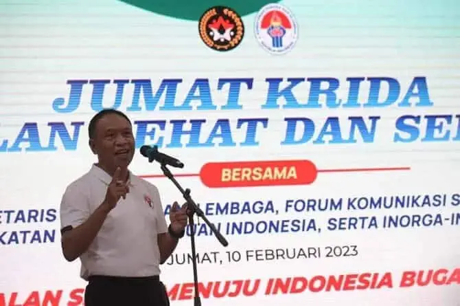 Menpora Imbau Kementerian/Lembaga Aktifkan Hari Krida untuk Wujudkan Indonesia Bugar 2045 Menpora Imbau Kementerian/Lembaga Aktifkan Hari Krida untuk Wujudkan Indonesia Bugar 2045