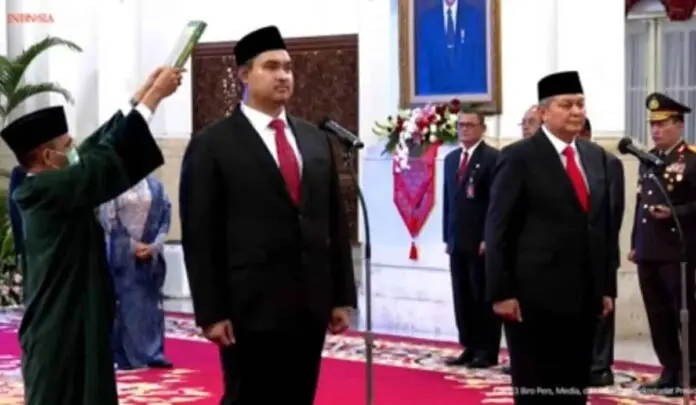 Presiden Jokowi Resmi Lantik Dito Ariotedjo jadi Menpora Presiden Jokowi Resmi Lantik Dito Ariotedjo jadi Menpora
