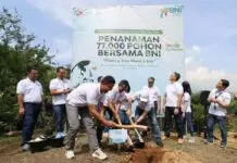 Rangkaian HUT Ke-77, BNI Tanam 77 Ribu Pohon
