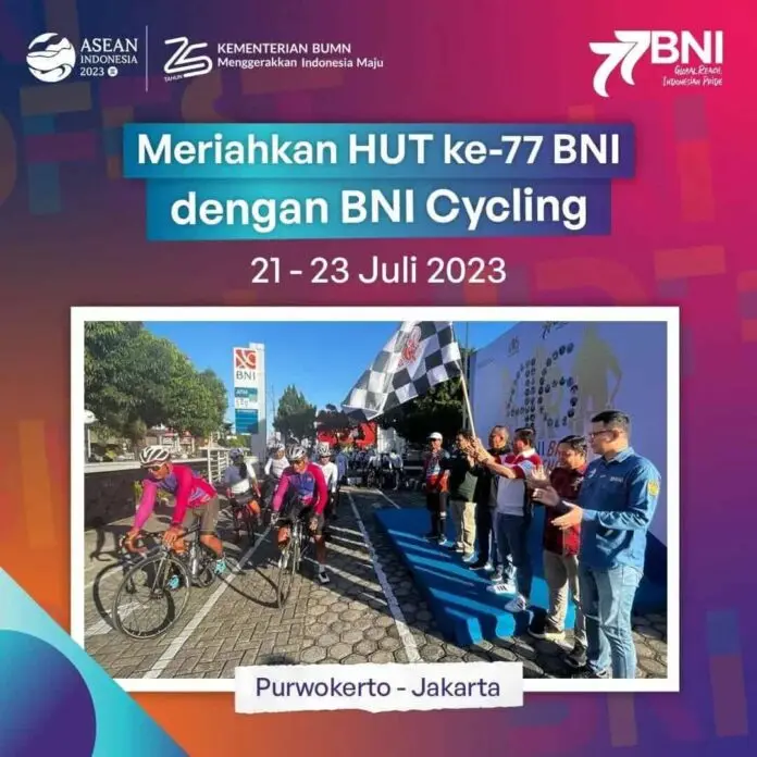 Rangkaian HUT ke-77 BNI, Komunitas 46Cyclist Gelar BNI Bike Challenge 460K