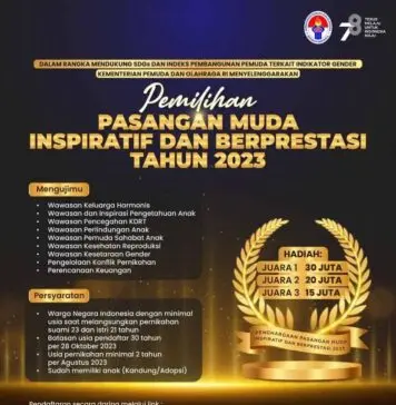 Kemenpora Gelar Program Pasangan Muda Inspiratif 2023,  Ayo, Siapa yang Beminat ?