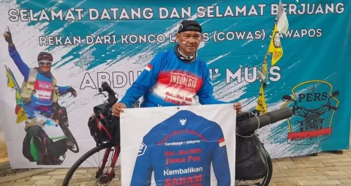 Abdul Muis Gowes Surabaya - Jakarta,Tuntut Tunjangan Dana Hari Tua Para Mantan Wartawan Jawa Pos Abdul Muis Gowes Surabaya - Jakarta,Tuntut Tunjangan Dana Hari Tua Para Mantan Wartawan Jawa Pos