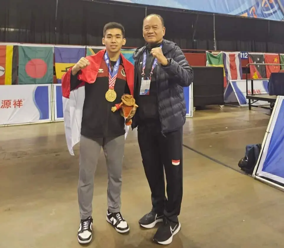 Harris Horatius Raih Emas  di Kejuaraan Dunia Wushu 2023 Amerika Serikat