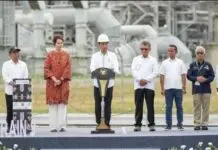 Presiden Resmikan Proyek Tangguh Train 3 dan Ground Breaking Proyek UCC, AKM dan Blue Amonia di Papua Barat Presiden Resmikan Proyek Tangguh Train 3 dan Ground Breaking Proyek UCC, AKM dan Blue Amonia di Papua Barat