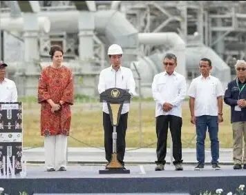 Presiden Resmikan Proyek Tangguh Train 3 dan Ground Breaking Proyek UCC, AKM dan Blue Amonia di Papua Barat Presiden Resmikan Proyek Tangguh Train 3 dan Ground Breaking Proyek UCC, AKM dan Blue Amonia di Papua Barat