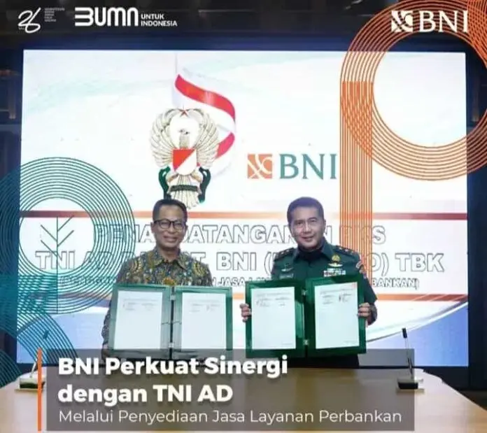 BNI Perkuat Sinergi dengan TNI AD Melalui Penyediaan Layanan Keuangan Terintegrasi