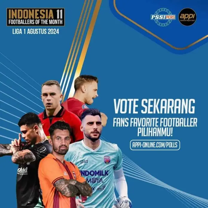 PSSI Pers dan APPI Gelar Penghargaan Pesepak Bola Terbaik Bulanan PSSI Pers dan APPI Gelar Penghargaan Pesepak Bola Terbaik Bulanan