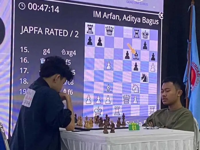 JAPFA FIDE Rated Chess Tournament 2024:  Langkah Aditya Tertahan, Satria Duta Pimpin Perolehan Poin