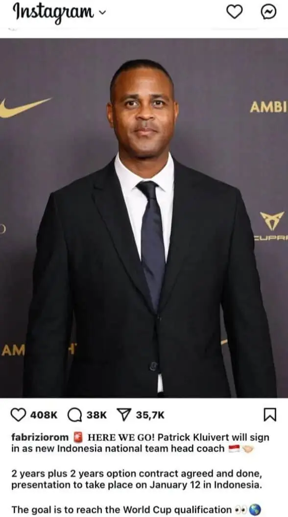 PSSI Resmi Putus Kontrak Shin Tae Yong, Patrick Kluivert Santer Disebut Pengganti Pelatih Timnas PSSI Resmi Putus Kontrak Shin Tae Yong, Patrick Kluivert Santer Disebut Pengganti Pelatih Timnas