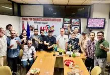 Merayakan Kemenangan Timnas Indonesia Saat Nobar di Pokja PWI Wali Kota Jaksel