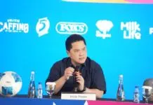 Kalahkan Brunei 8-0, Erick Thohir Ajak Suporter Dukung Timnas Masa Depan Saat Lawan Filipina dan Malaysia di Piala AFF U-23 Kalahkan Brunei 8-0, Erick Thohir Ajak Suporter Dukung Timnas Masa Depan Saat Lawan Filipina dan Malaysia di Piala AFF U-23