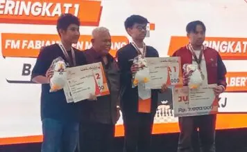 Fabian Glen Juara Kategori Open dan Arif Juara Catur Kilat Tutup Suksesnya Gelaran JAPFA Chess Festival 2026