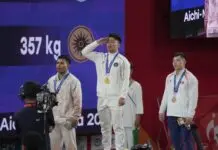 Rahmat Erwin Abdullah Raih Medali Emas Angkat Besi Asian Games 2026